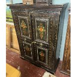 Painted Indian cabinet - Approx size: W: 92cm D: 39cm H: 127cm