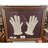 Framed lace gloves