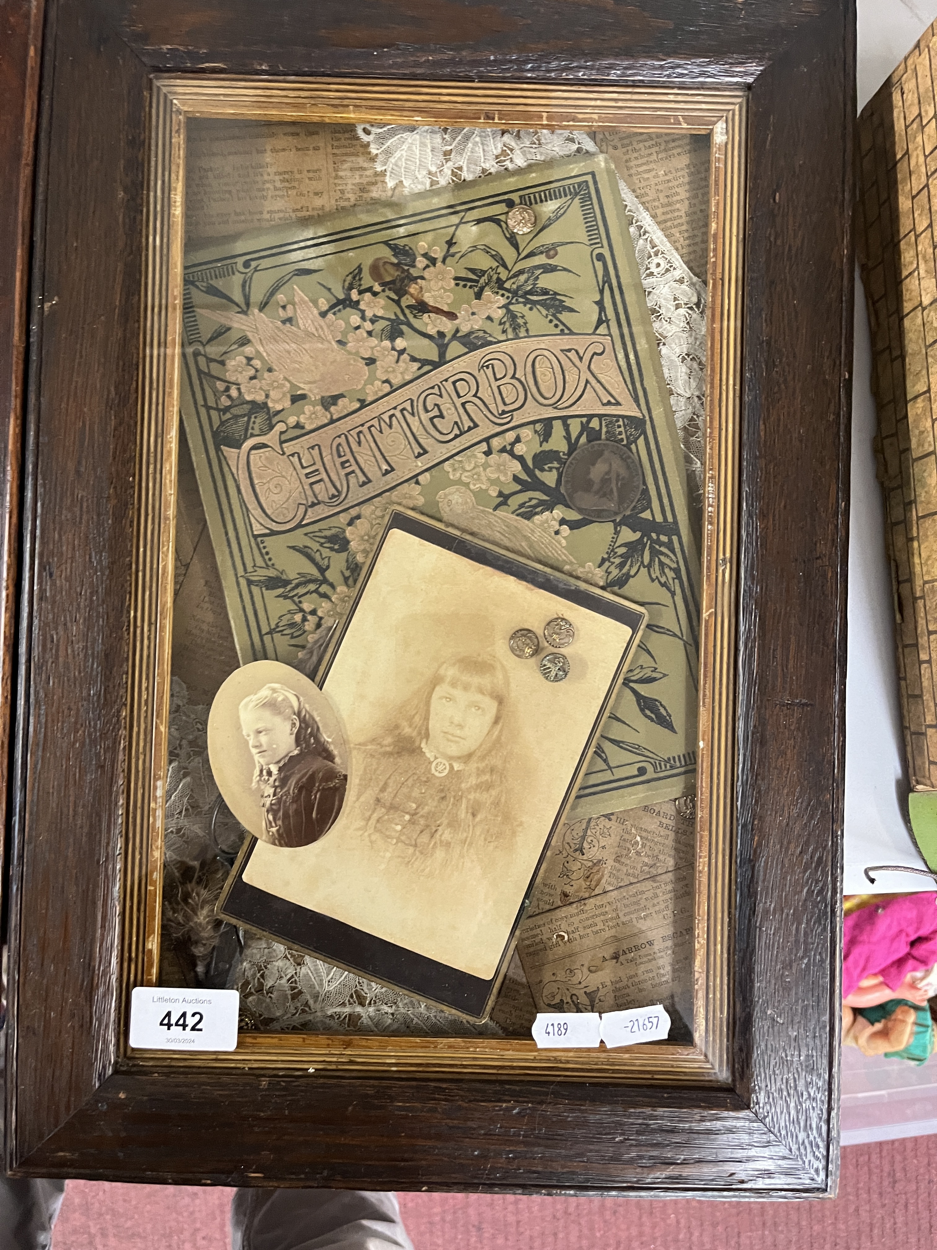 Framed Victorian memorabilia - Image 3 of 3