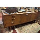 Teak mid-century sideboard by Beautillity - Approx size: W: 162cm D: 46cm H: 73cm