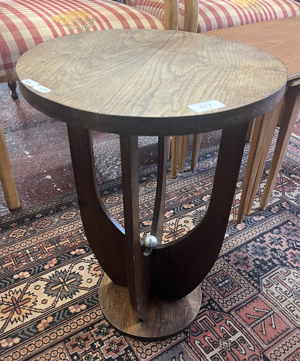 Art Deco oak side table