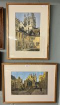 2 L/E prints of Merton College, Oxford