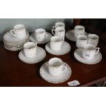 Small pink and white coffee service