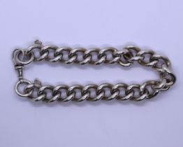 Hallmarked chunky silver belcher bracelet