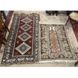 2 Turkish handwoven rugs