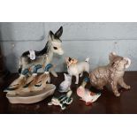 Collection of ceramic animals to include Beswick