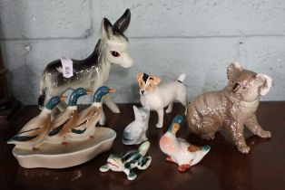 Collection of ceramic animals to include Beswick