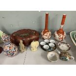 Collection of Chinese ceramic vases etc