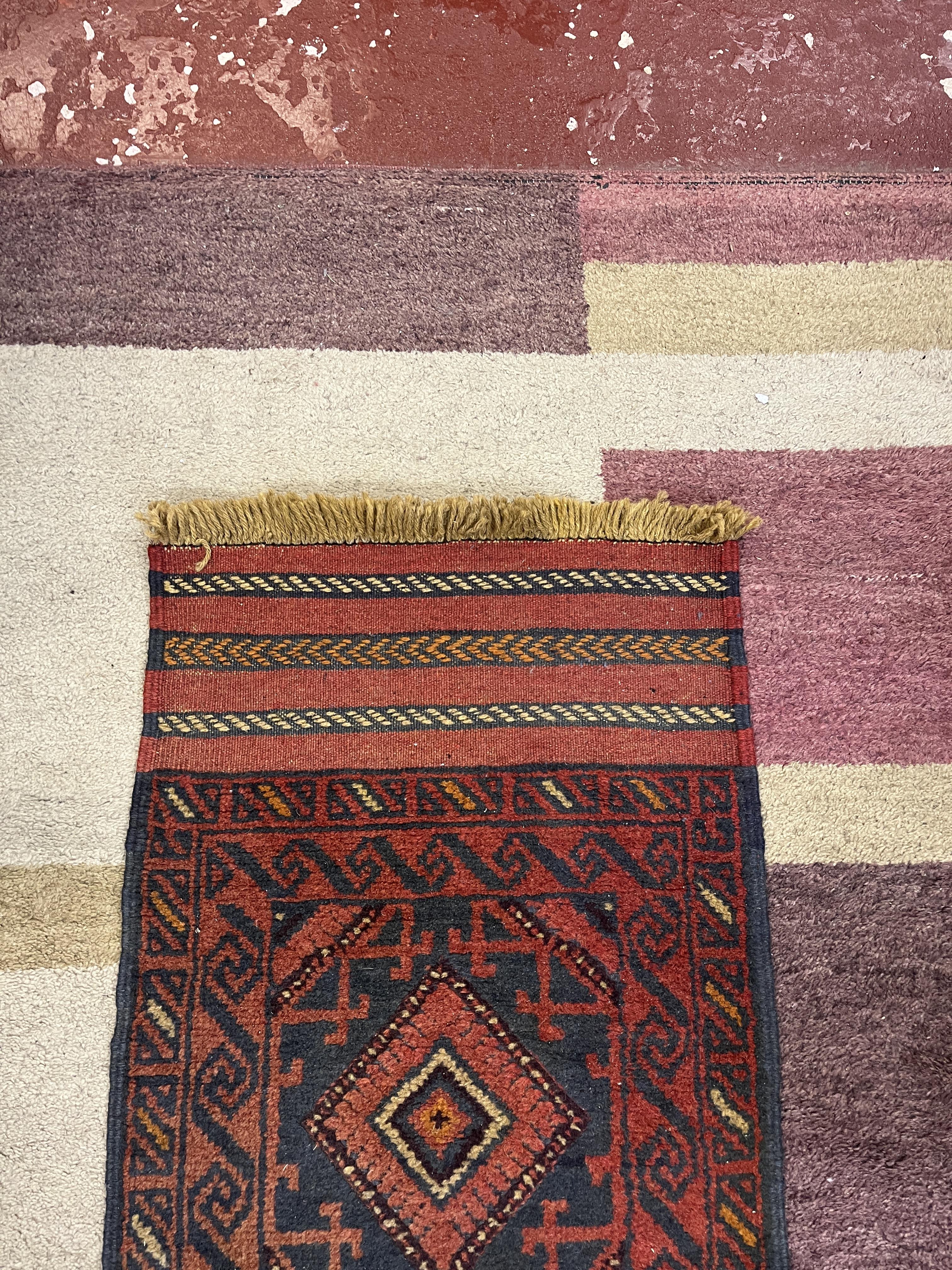 Afghan runner - Approx size: 243cm x 59cm - Image 4 of 5