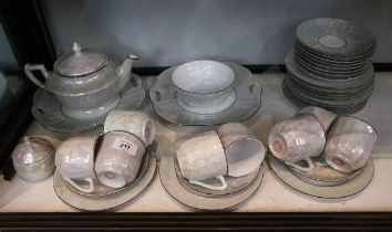 Czechoslovakian tea service, 36 pieces, Mother-of- Pearl