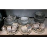 Czechoslovakian tea service, 36 pieces, Mother-of- Pearl