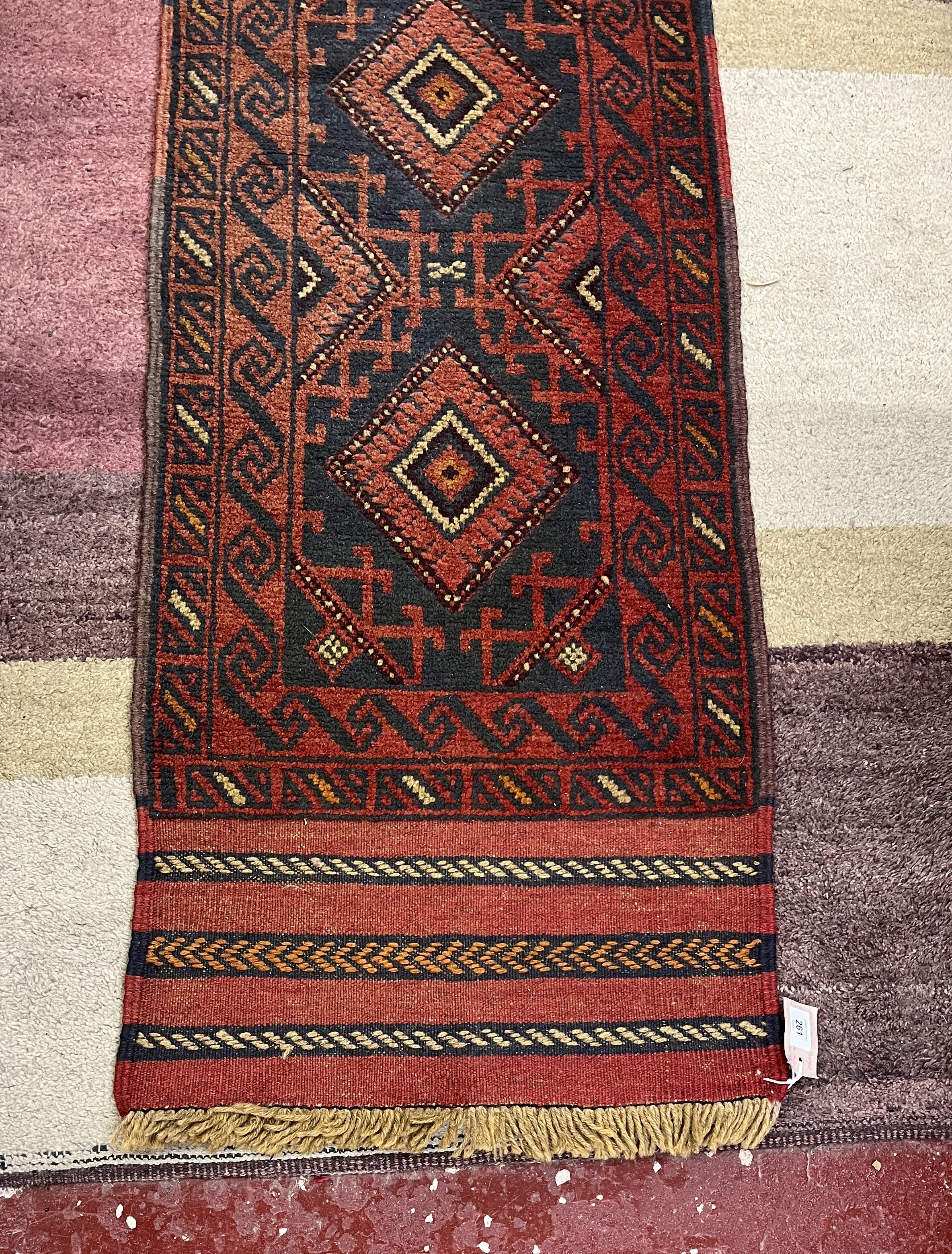 Afghan runner - Approx size: 243cm x 59cm - Image 2 of 5