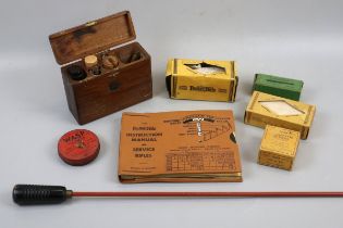 Parker Hale gun cleaning kit togther with service instruction manual for rifles dated 1954