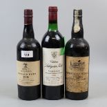 2 bottles of vintage port: Quinta de la Rosa 1991 & Quinta do Novel 1982 plus 1 bottle of Chateau