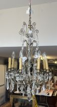 Chandelier with glass droppers