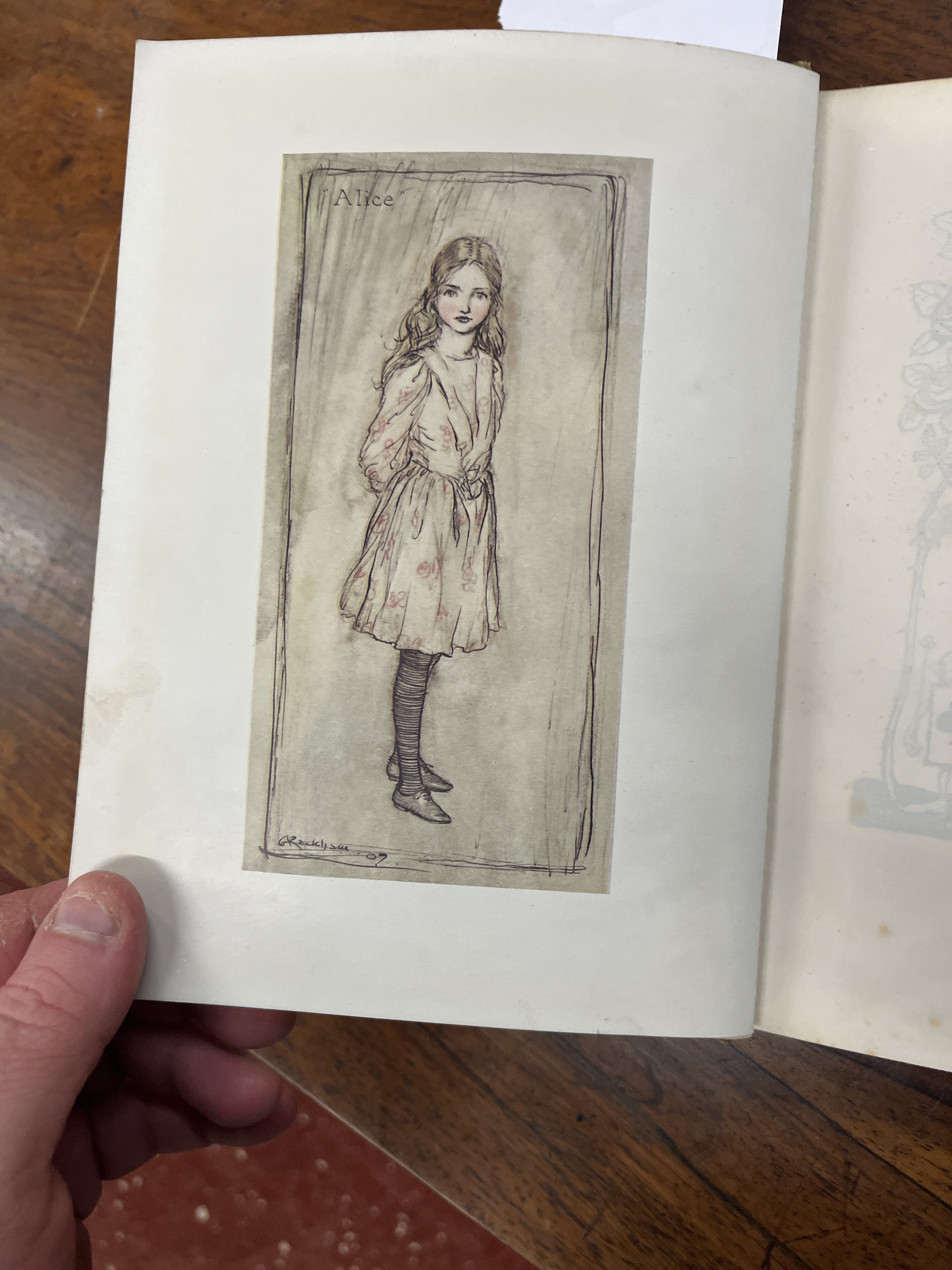 Adventures of Alice in Wonderland book 1907 edition illustrated by Arthur Rackham - Image 5 of 6
