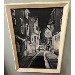 Painting of The Shambles, York signed P A Reid 1971 - Approx image size: 38cm x 56cm