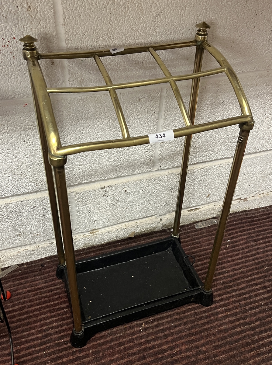 Edwardian brass stick stand