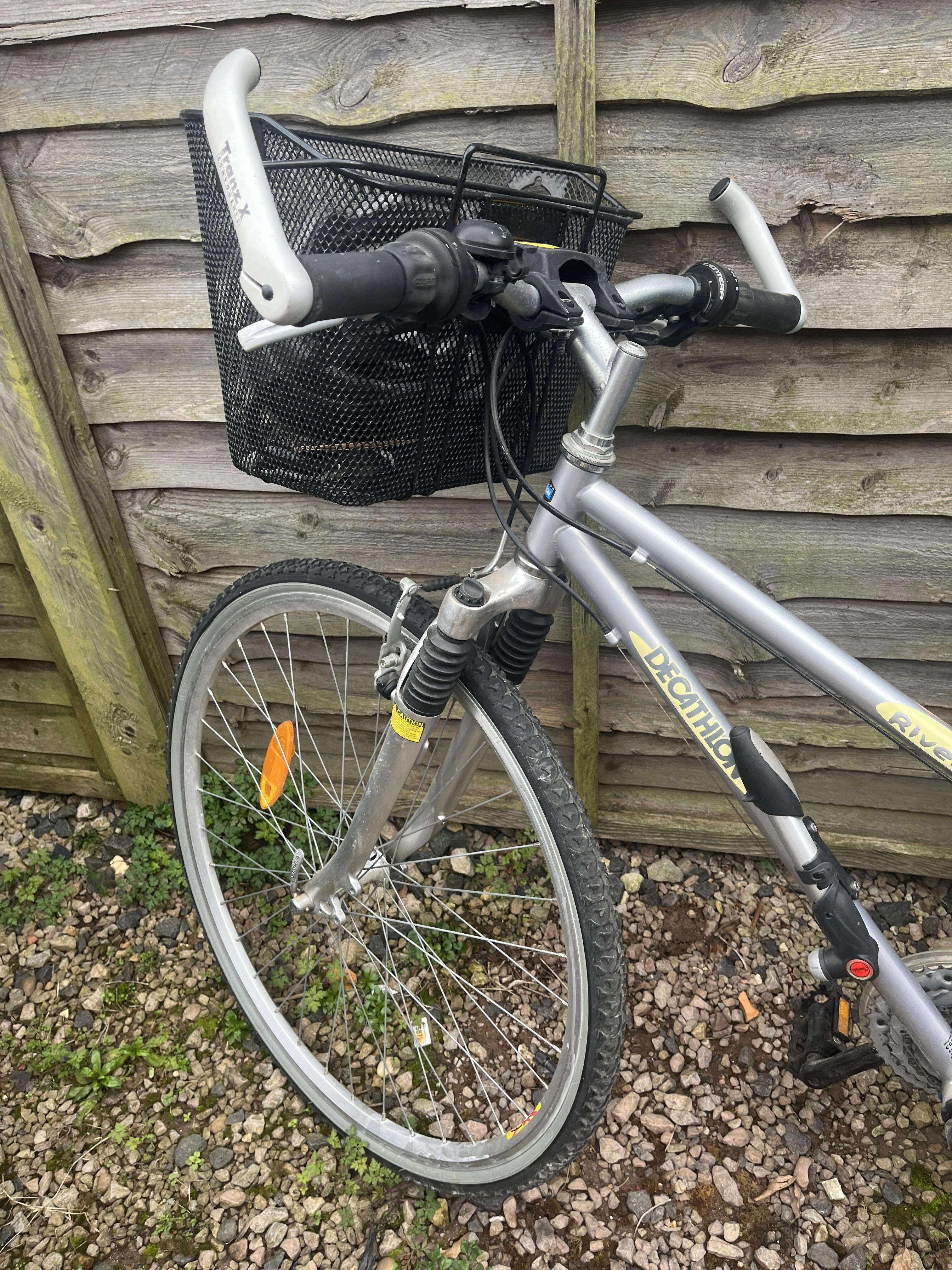 Decathlon ladies riverside bicycle togther with a car bike rack, pump etc - Image 2 of 3