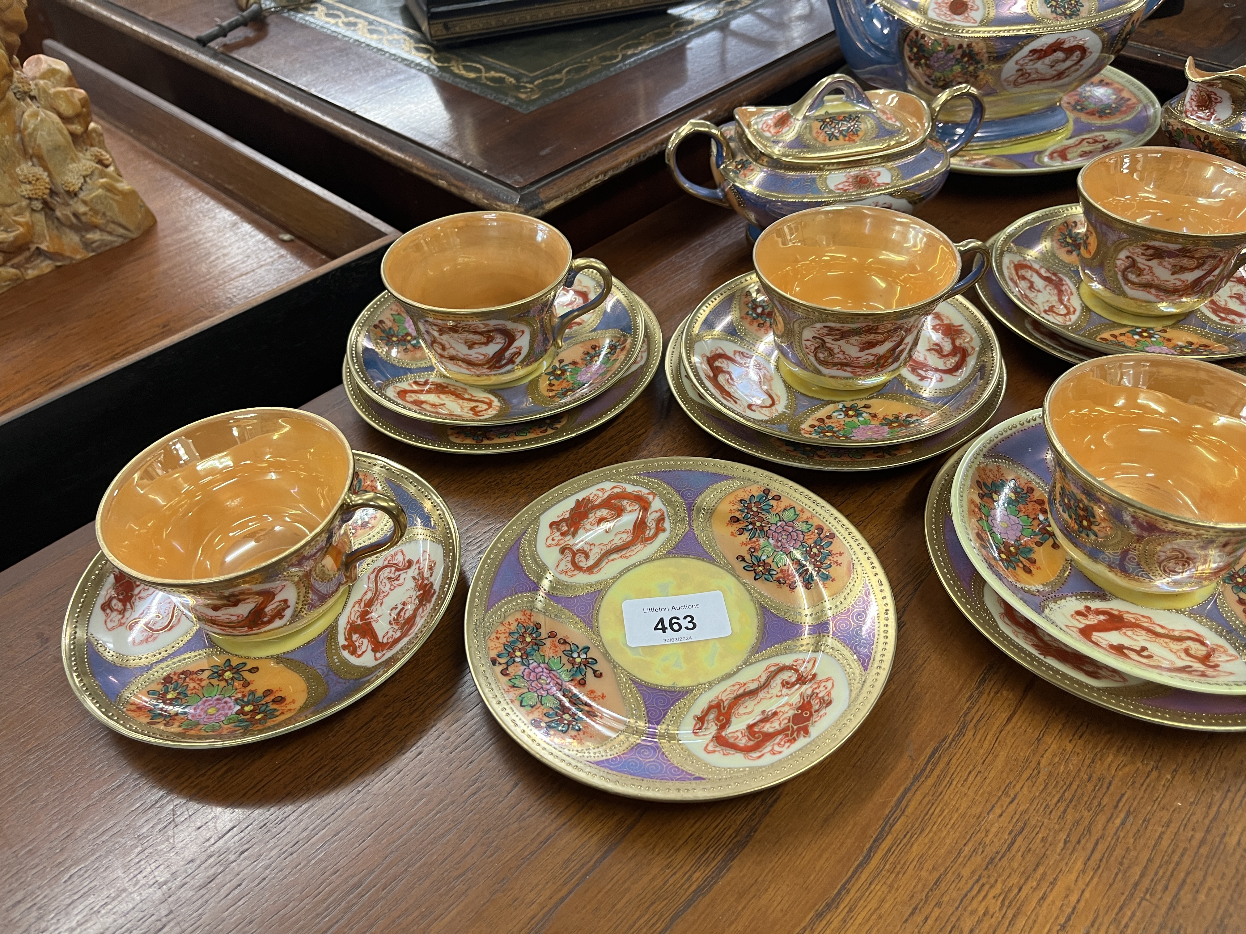 Antique Japanese tea service - Image 4 of 4