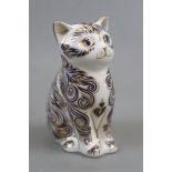 Royal Crown Derby Majestic Kitten with gold stopper