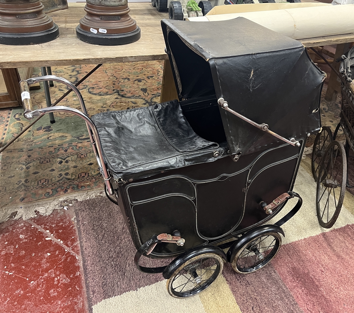 Antique childs dolls pram