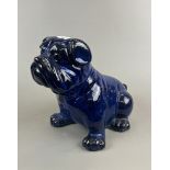 Terracotta salt glazed English Bulldog - Approx height: 28cm