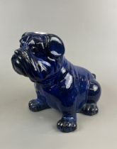 Terracotta salt glazed English Bulldog - Approx height: 28cm