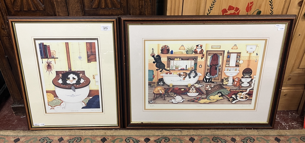 2 framed signed L/E prints by Linda Jane Smith