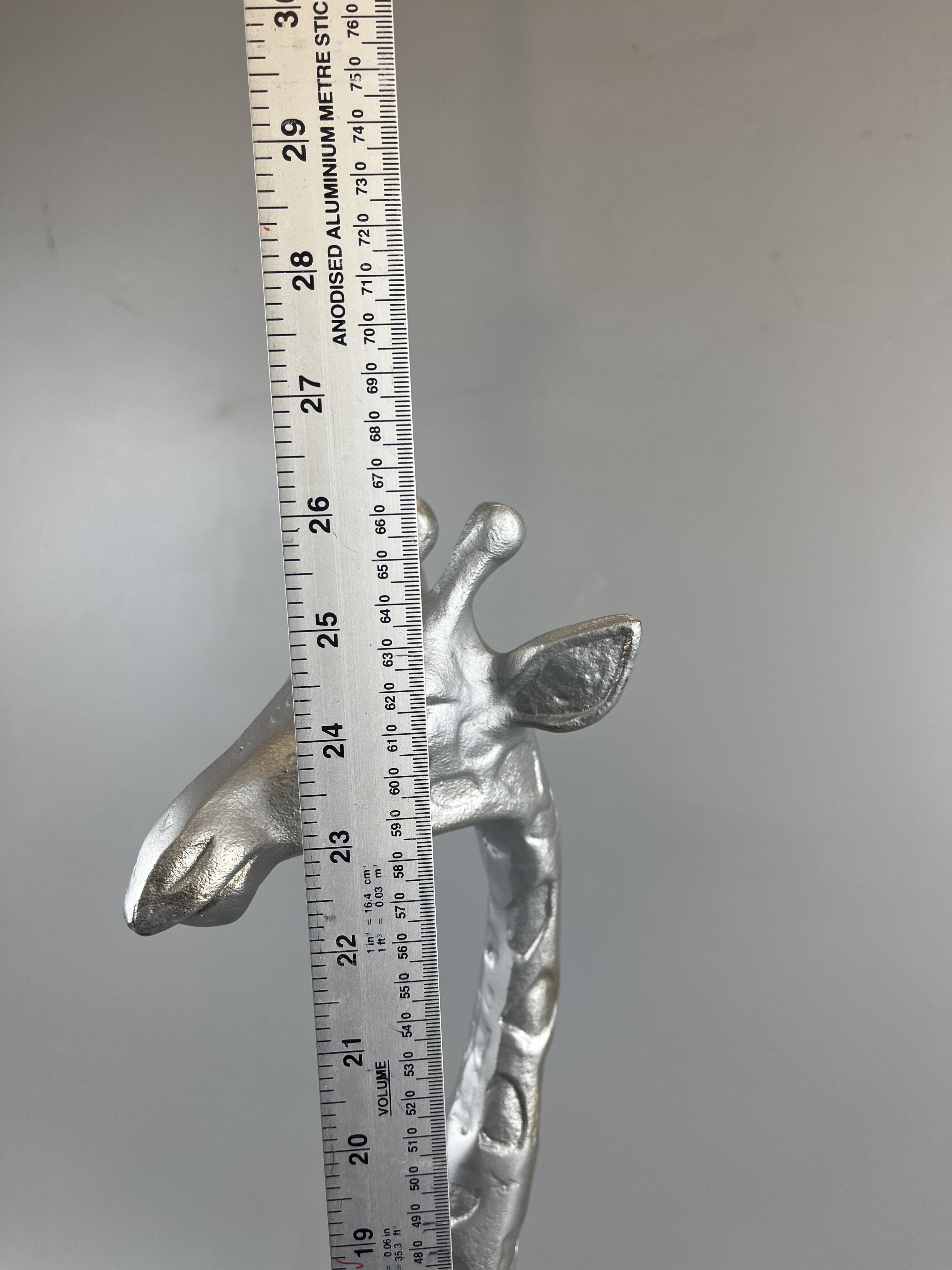 Aluminium giraffe neck and head sculpture - Approx height 66cm - Image 2 of 2