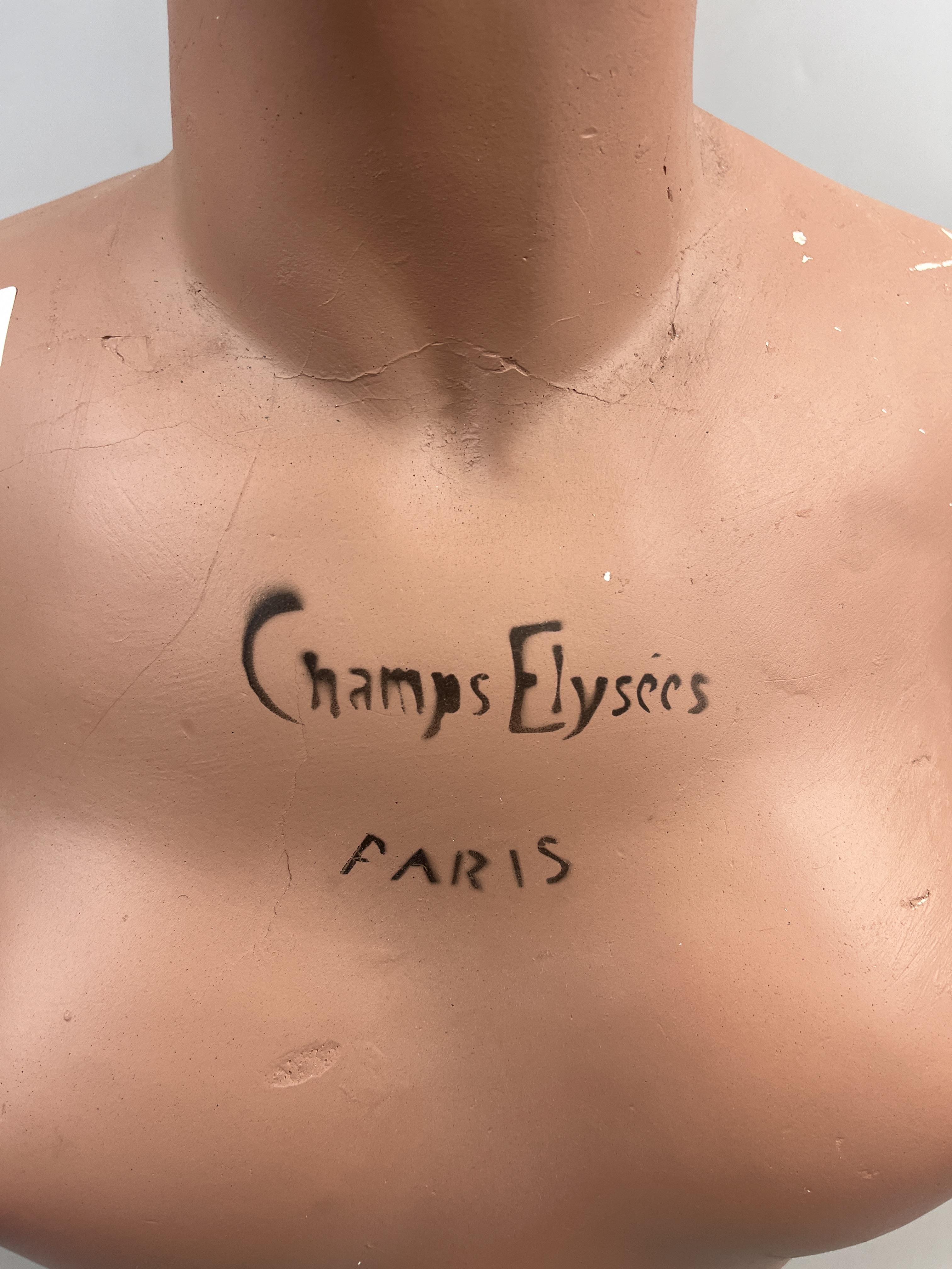 1930s French mannequin head and torso marked Champs Elysees, Paris - Approx height: 64cm - Image 11 of 12