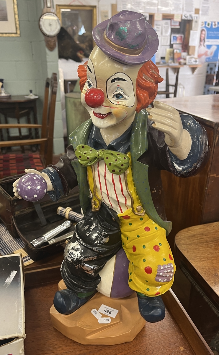 Large clown figure - Approx height: 58cm