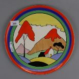 Clarice cliff collectors club by Wedgwood plate Fantasque Mountain
