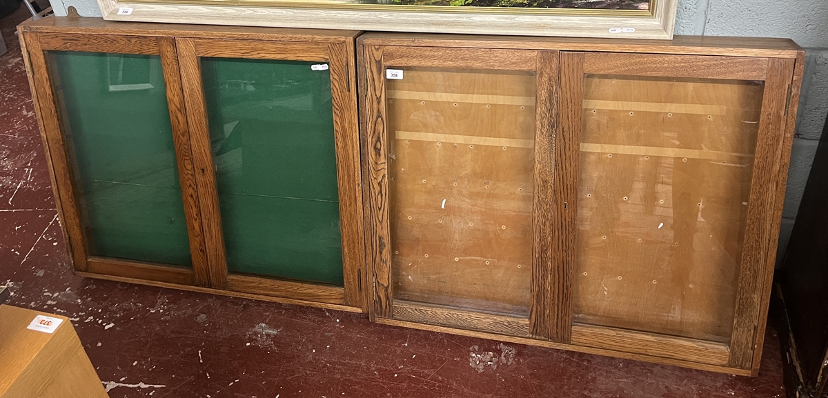 Oak, Remploy wall mounted display cabinets