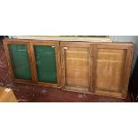 Oak, Remploy wall mounted display cabinets