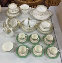 Royal Worcester tea set for 6 together with Adderley ware tea set