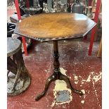 Inlaid octagonal wine table by Glenisters of High Wycombe