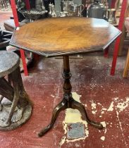 Inlaid octagonal wine table by Glenisters of High Wycombe