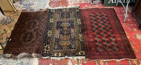 3 Afghanistan handwoven prayer mats