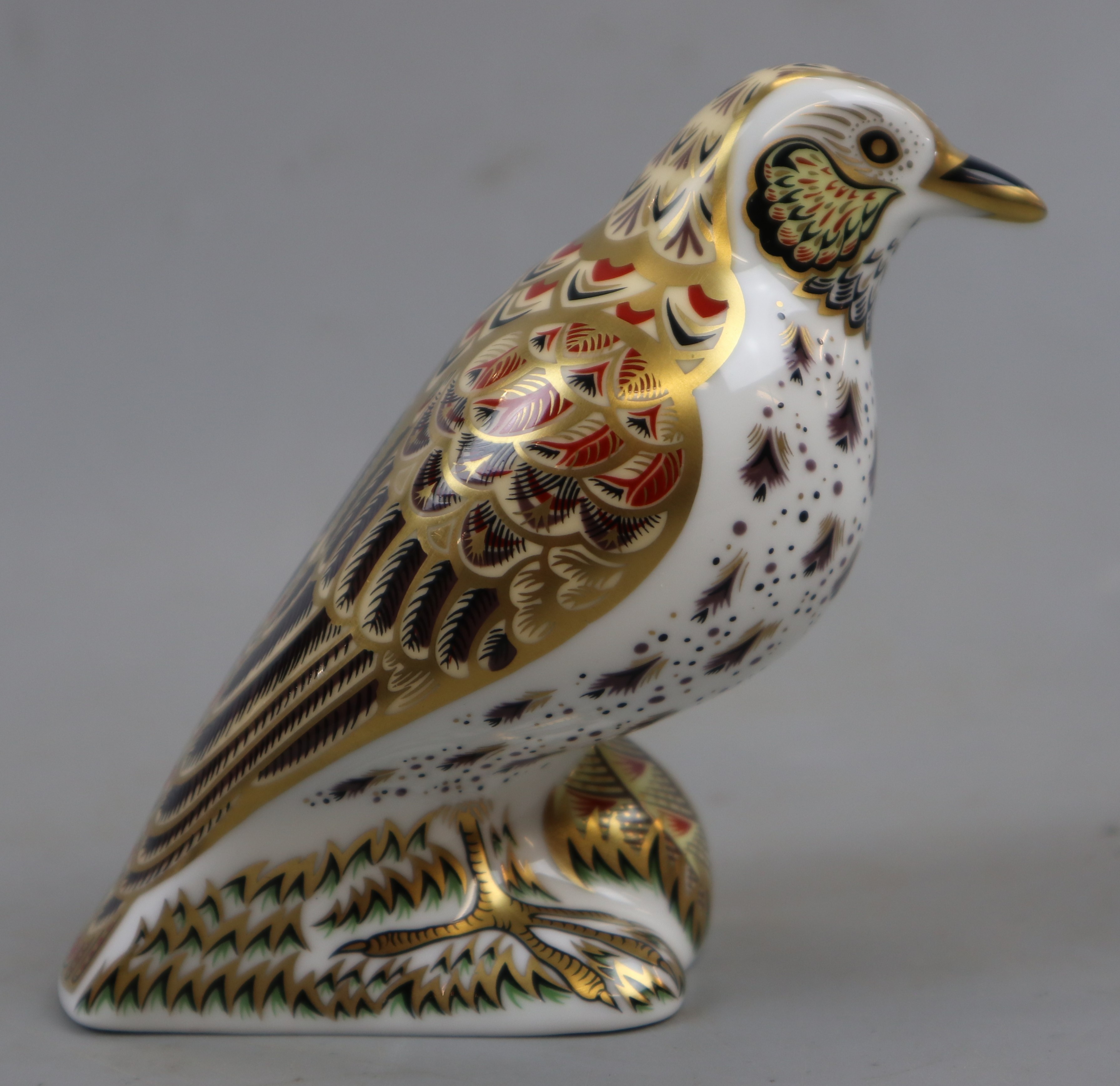 Royal Crown Derby Song Thrush with gold stopper - Image 2 of 4