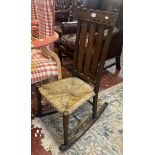 Arts & Crafts rush seated rocking chair