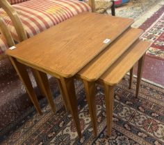 3 mid century Nest of tables by Gordon Russell - Size of largest - approx W: 61cm D: 38cm H: 46cm