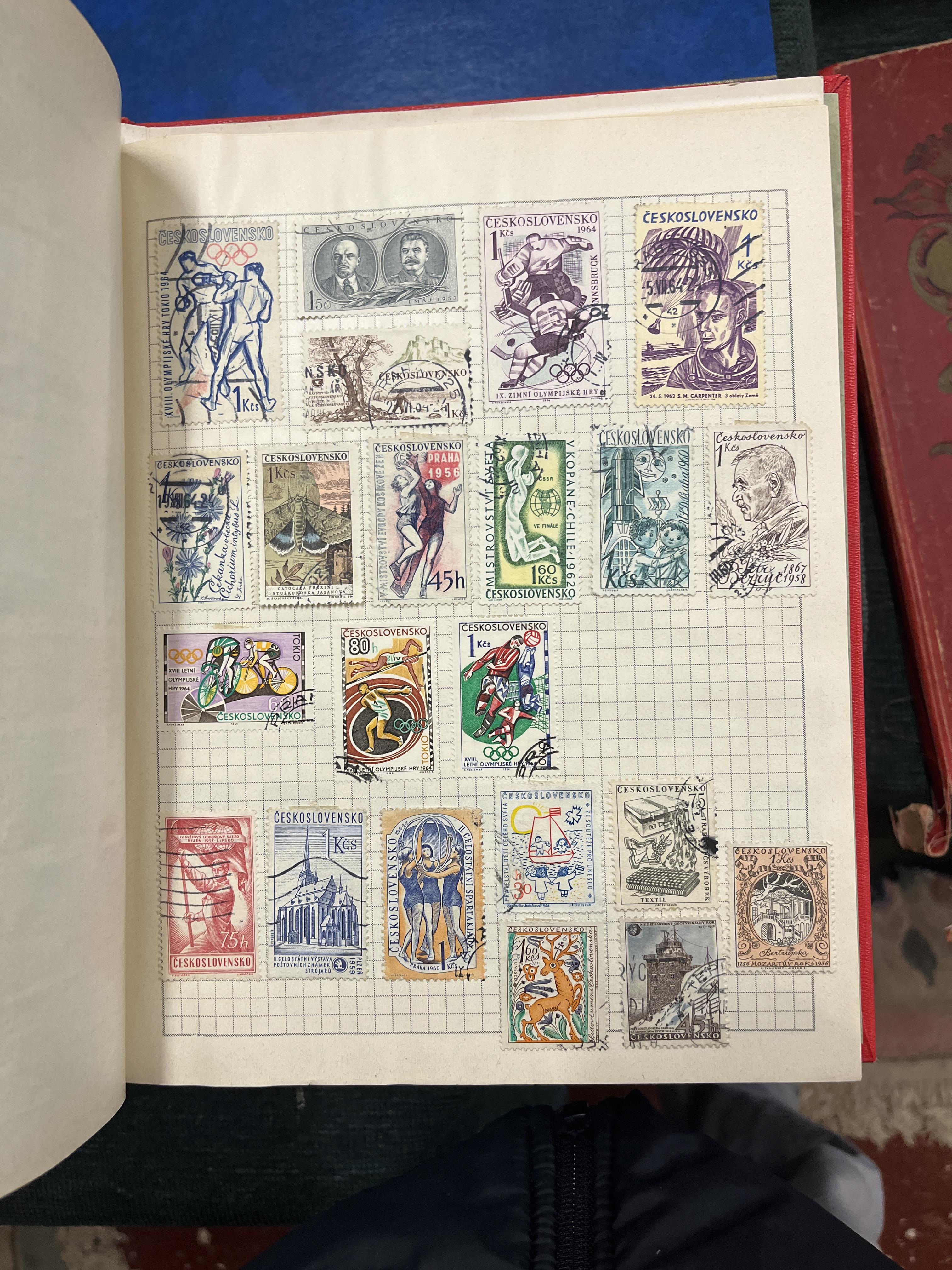 3 well populated stamp albums together with some loose - Image 8 of 23