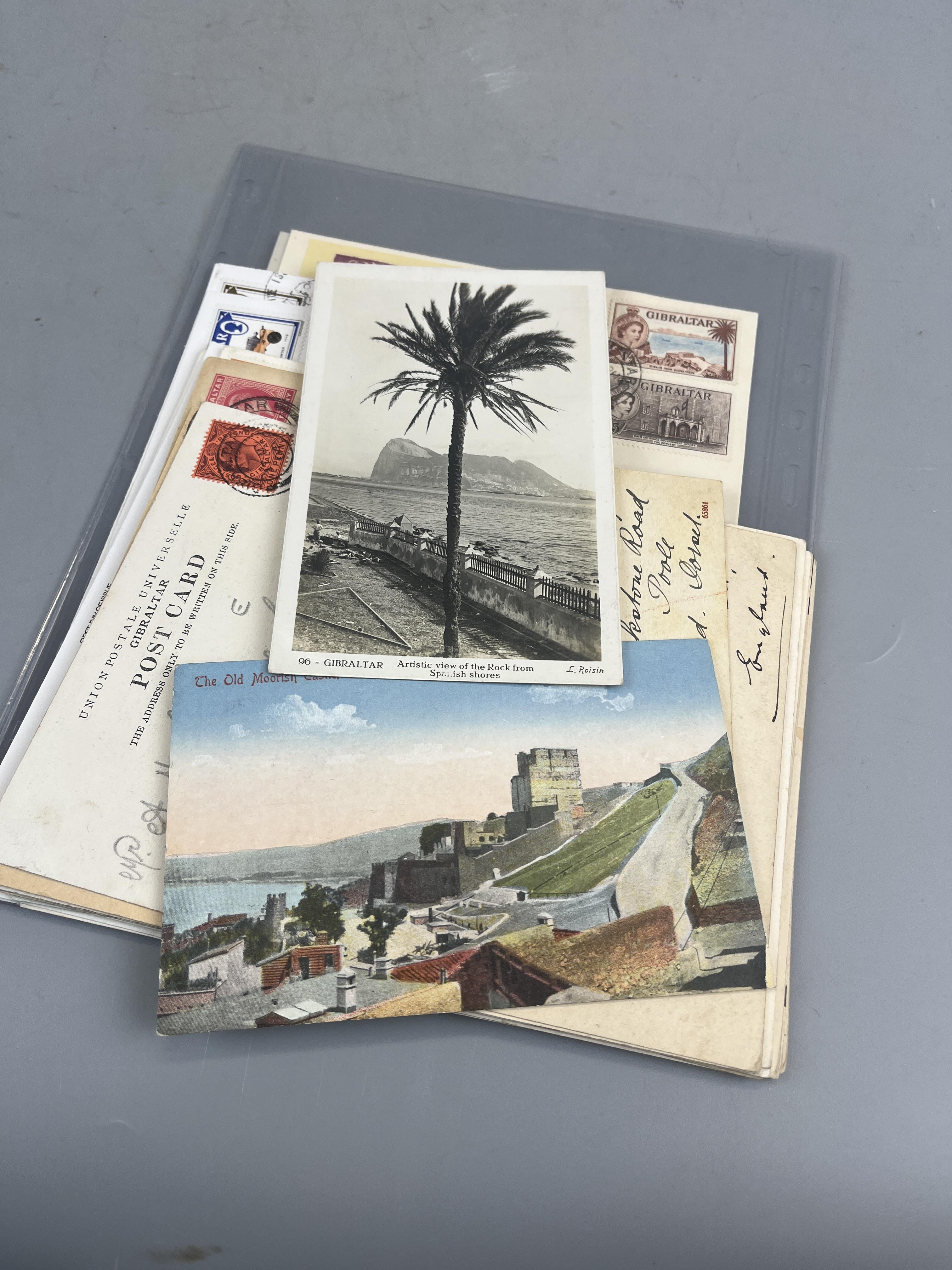Stamps - Gibralter. Range of covers and postcards including 1953 Defins on 4 FDCs - Image 2 of 7