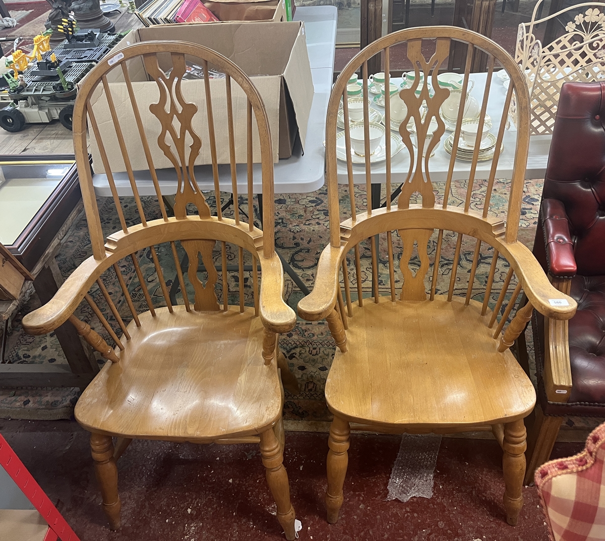 Pair of Windsor armchairs