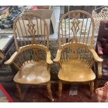 Pair of Windsor armchairs