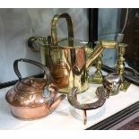 Collection of copper and brass ware