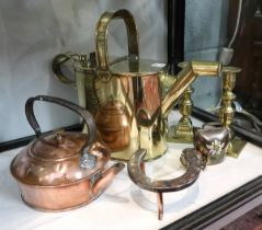 Collection of copper and brass ware