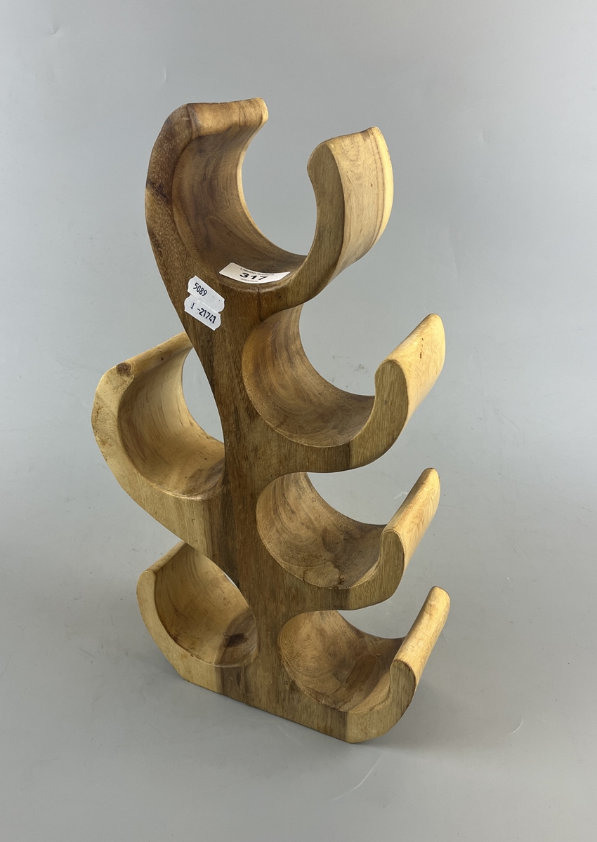 Mango wood wine rack