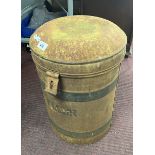 Vintage metal flour container